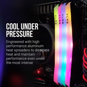 بي ان واي للالعاب  16 جيجابايت 2x8 جيجا بايتXLR8 ذاكرة الوصول العشوائي EPIC X RGB DDR4 3200MHz لسطح المكتب MD16GK2D4320016XRGB،  16 جيجابايت (2x8 جيجابايت) 3200 ميجا هرتز