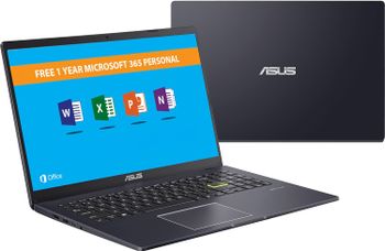 Asus Vivobook Laptop E510ma-br633ws Intel Celeron-n4020 4GB Ram DDR4 128 SSD Hard 15.6 Inch HD Anti-glare Windows 11+ Office 365 Arabic And English Keyboard - Peacock Blue