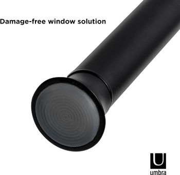 Umbra 244923-038-REM Chroma Tension Rod Adjustable Tension Curtain Rod for Curtains and Sheer Curtains, 36 to 54 Inches, Black