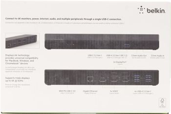 Belkin CONNECT USBC Link Dock for three Monitors INC007vfBK