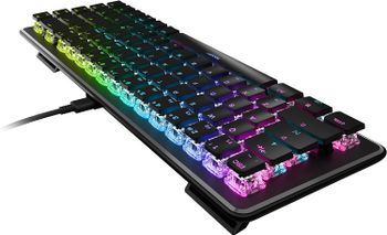 ROCCAT Vulcan II Mini – 65% Optical PC Gaming Keyboard with Customizable RGB Illumination, Detachable Cable, Button Duplicator, Aluminum Plate, 100M Keystroke Durability - Black (ROC-12-043)