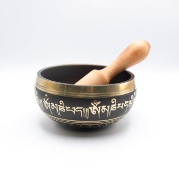 Authentic Himalayan Singing Bowl Single Set Vibrant Design Handcrafted in Nepal Small Includes Traditional Wooden Striker Ideal for Healing, Mindfulness, Meditation, and Yoga 191 Grams -Teal