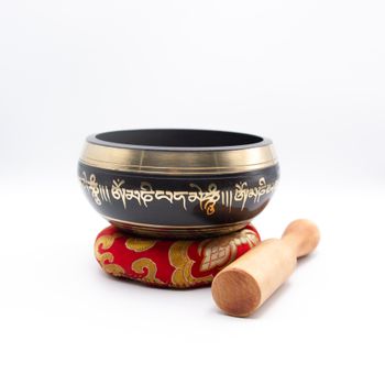 Authentic Himalayan Singing Bowl Single Set Vibrant Design Handcrafted in Nepal Small Includes Traditional Wooden Striker Ideal for Healing, Mindfulness, Meditation, and Yoga 191 Grams -Teal