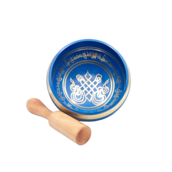 Authentic Himalayan Singing Bowl Single Set Vibrant Design Handcrafted in Nepal Small Includes Traditional Wooden Striker Ideal for Healing, Mindfulness, Meditation, and Yoga 191 Grams -Teal