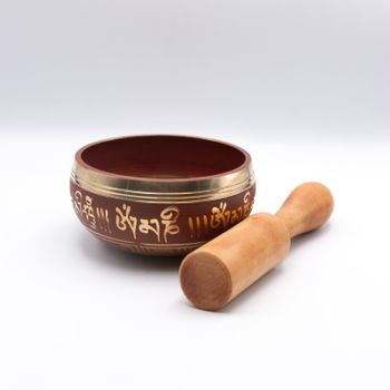 Authentic Himalayan Singing Bowl Single Set Vibrant Design Handcrafted in Nepal Small Includes Traditional Wooden Striker Ideal for Healing, Mindfulness, Meditation, and Yoga 191 Grams -Teal