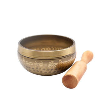 Authentic Himalayan Singing Bowl Single Set Vibrant Design Handcrafted in Nepal Includes Traditional Wooden Striker – Ideal for Healing, Mindfulness, Meditation, and Yoga 385 Grams - Blue