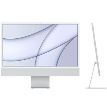 Apple iMac 2021 24 Inch M1 Chip With 8 Core CPU and 8 Core GPU 8GB RAM 256GB SSD - Silver