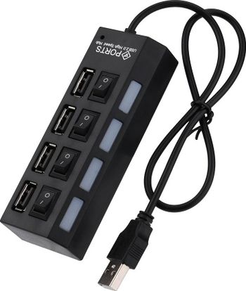 ZonixPlay ADAPTOR USB HUB 2.0 4 PORT