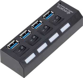 ZonixPlay ADAPTOR USB HUB 2.0 4 PORT