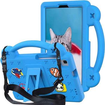 KM Shockproof Case Compatible with iPad 9th 10.2 Inch 2021 I pad pro 10.5 inches 2017 Ipad Air 3 10.5inches 2019 Kids Cover with Pencil Holder/Handle/Stand - Sky Blue