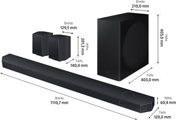 SAMSUNG Q Soundbar with Subwoofer Bluetooth Dolby Atmos Airplay 2 Wi-Fi - HW-Q935GC/ZG