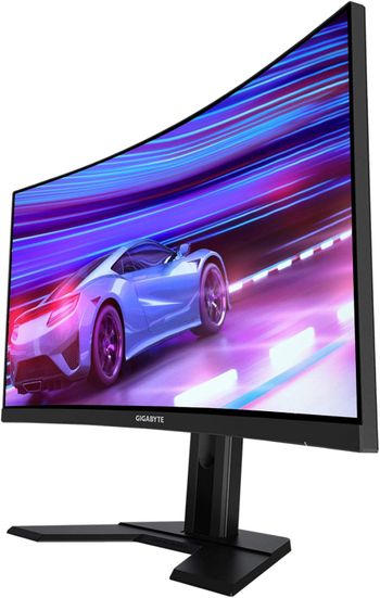 GIGABYTE G27QC 27" 165Hz 1440P Curved Gaming Monitor, 2560 x 1440 VA 1500R Display, 1ms (MPRT) Response Time, 92% DCI-P3, HDR Ready, FreeSync Premium, 1x Display Port 1.4 - Black