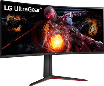 LG 34GP63A-B 34" Curved UltraGear™ VA panel QHD (3440 x 1440) Display HDR 10 1ms MBR (5ms GtG) 160Hz Refresh Rate & AMD FreeSync™ PremiumMonitor with Tilt/Height Adjustable Stand - Black