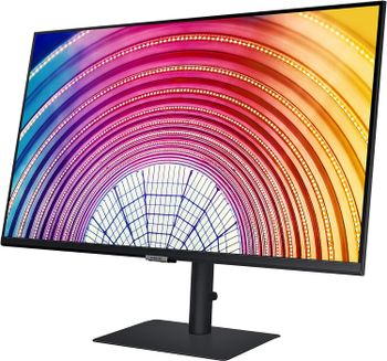 SAMSUNG S60A Series 27 Inch WQHD 2560x1440 Computer Monitor, 75Hz, IPS Panel, HDMI, HDR10 1 Billion Colors, Height Adjustable Stand, TUV Certified Intelligent Eye Care LS27A600NWNXGO - Black