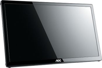 AOC e1659Fwu 15.6-Inch Ultra Slim 1366x768 Res 200 cd/m2 Brightness USB 3.0-Powered Portable LED Monitor w/Case Black