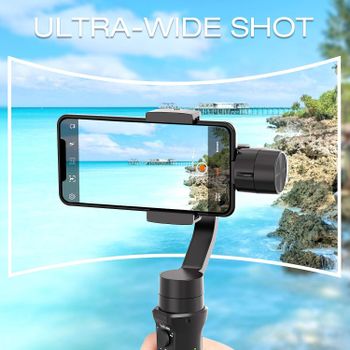 Hohem Smartphone Gimbal 3-Axis Stabilizer Handheld Gimble Time Lapse Expert Stabilizer w/Focus Pull & Zoom Face Tracking 12h Runtime,Max Playload 210g (iSteady Mobile)