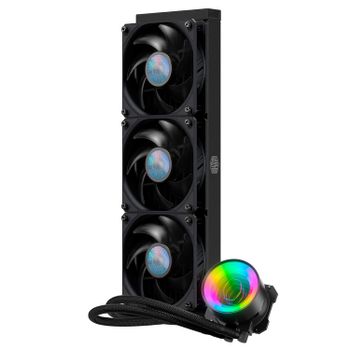 Cooler Master MasterLiquid ML360 Mirror ARGB CPU Liquid Cooler - 3rd Gen. Pump AIO Water Cooling System, 3 x 120mm SickleFlow V2 Fans, Enhanced 360mm Radiator - AMD & Intel Socket Compatible