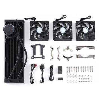 Cooler Master MasterLiquid ML360 Mirror ARGB CPU Liquid Cooler - 3rd Gen. Pump AIO Water Cooling System, 3 x 120mm SickleFlow V2 Fans, Enhanced 360mm Radiator - AMD & Intel Socket Compatible