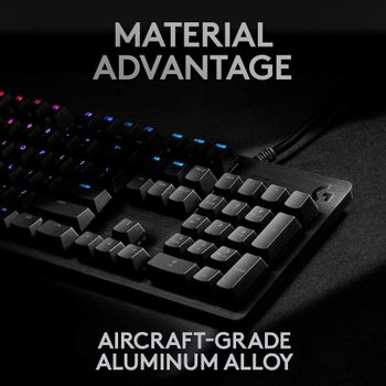 Logitech G512 Clicky Mechanical Gaming Keyboard - Carbon, Black