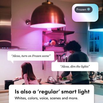 LIFX Clean, A19 1100 lumens, Full Color with Antibacterial HEV, Wi-Fi Smart LED Light Bulb, No Bridge Required, Compatible Alexa, Hey Google, HomeKit and Siri (2-Pack)