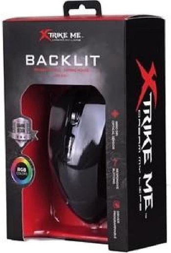 XTRIKE ME Gaming MouseUSB Optical Mouse - Black (Multicolor LED Backlight GM-510