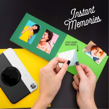 Zink KODAK Printomatic Digital Instant Print Camera - Full Color Prints On 2x3" Sticky-Backed Photo Paper Print Memories Instantly - Black