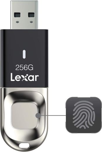 Lexar Jumpdrive Fingerprint F35 Usb 3.0 Flash Drive, 256GB Capacity