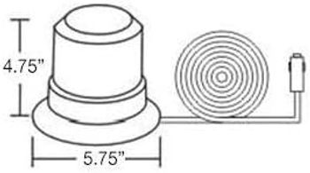 Buyers Products - Sl650A 6 Inch Wide Incandescent Beacon, Amber