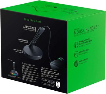 Razer Mouse Bungee V3 Chroma - Mouse Cable Holder with Chroma RGB underglow Lighting  RC21-01520100-R3M1 - Black