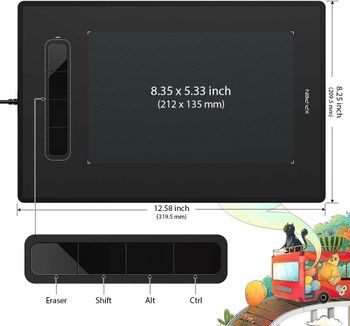 XP-Pen Star G960 Digital Tablets Graphic Tablet 8192 Levels Digital Drawing Tablet Support Windows Pen Tablet