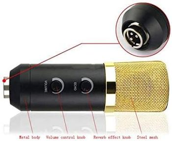 MK-F100TL USB Microphone Broadcasting 3.5mm Wired Stereo Condenser Microphones For Computer Karaoke Conference Notebook Studio