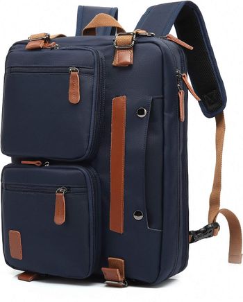 ARLRICH Convertible Backpack Messenger Bag Shoulder Bag Laptop Case Handbag Business Briefcase Multi-Functional Travel Rucksack Fits 15.6 Inch Laptop for Men/Women- Blue