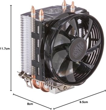 Cooler Master Hyper T20 CPU Cooler - Black Support Intel & AMD CPU Socket - LGA1200, LGA1151, LGA1150, LGA1155, LGA1156, LGA775, AM4, AM3+, AM3, AM2, FM2+, FM2, FM1 | CPU Air Cooler