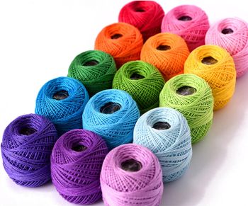 DELFINO 15 Colors Crochet Thread, Threads Cross Stitch Spool Wire Sewing Supplies