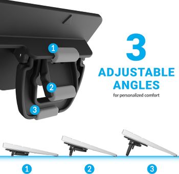 GPG2 ESC Flip Computer Keyboard and Laptop Stand with 3 Adjustable Angles, Fits Most Keyboards (keyboard not included)