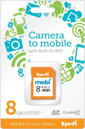 Eye-Fi Mobi 8 GB WiFi Class 10 SDHC Card (4,000 photos 3 hrs video)