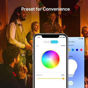 مصباح ذكي تابو L530E من تي بي لينك، متعدد الالوان، قابل للتعتيم، 60 واط، جدول زمني ومؤقت، يعمل مع امازون اليكسا ومساعد جوجل، مقبس E27، موفر للطاقة، لا يتطلب موزع