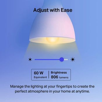 TP-Link Tapo L530E Smart Bulb, Multicolor, Dimmable, 60-watt, Schedule & Timer, Works with Amazn Alexa and Google Assistant, E27 Socket, Energy Saving, No Hub Required,