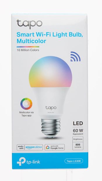 TP-Link Tapo L530E Smart Bulb, Multicolor, Dimmable, 60-watt, Schedule & Timer, Works with Amazn Alexa and Google Assistant, E27 Socket, Energy Saving, No Hub Required,