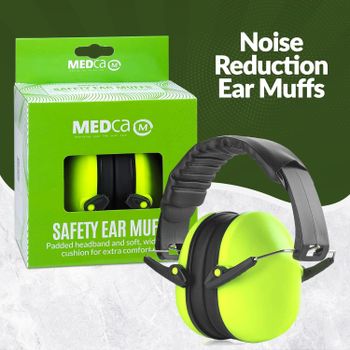 MEDca Hearing Protection and Noise Reduction Earmuffs for Kids - Fits Children Boys & Girls - Adjustable & Foldable NRR 20dB