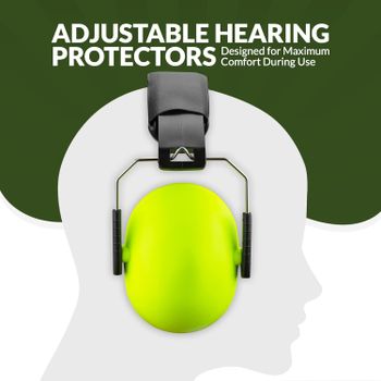 MEDca Hearing Protection and Noise Reduction Earmuffs for Kids - Fits Children Boys & Girls - Adjustable & Foldable NRR 20dB