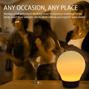 Divoom AuraBulb Bluetooth 4.0 Smart Music Lamp - Black