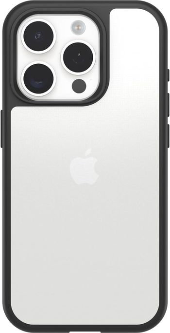 OtterBox Sleek Series Case for iPhone 15 Pro   Shockproof Drop proof Ultra-Slim  Protective Thin Case Tested to Military Standard No Retail Packaging - Clear/Black