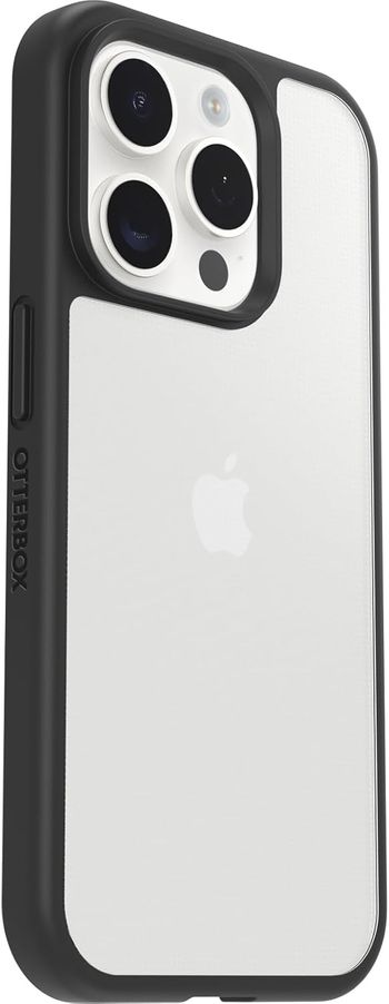 جراب OtterBox Sleek Series لهاتف iPhone 15 Pro  جراب مقاوم للصدمات والسقوط ونحيف للغاية  جراب رفيع واقٍ تم اختباره وفقًا للمعايير العسكرية بدون عبوة للبيع بالتجزئة - شفاف/أسود