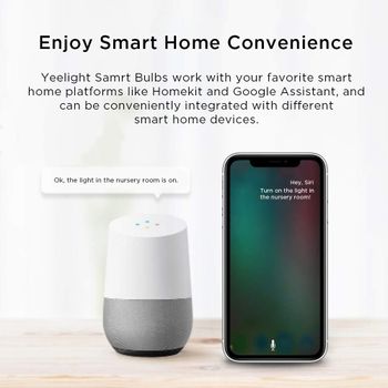 Yeelight Smart Light Bulb, Dimmable and Tunable White, App & Voice controll Wi-Fi Smart Bulb, Alexa Compatible, no hub Bridge Switch Required, 2700K-6500K A19 60W Equivalent Smart Home LED Bulbs