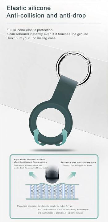 Scotch Boy AirTag Silicone Case Keyring | Keychain Hook Cover AirTag 2021 | Compatible with AirTag Bluetooth Protective Case | Specially Designed For AirTags (Light Blue, same as the photo, One Piece)