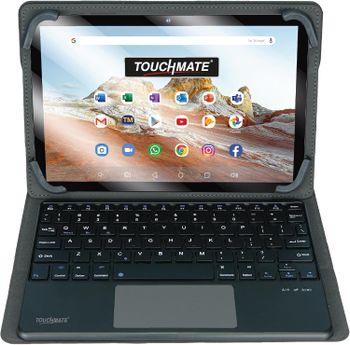 TOUCHMATE Universal Tablet Cover with Bluetooth Keyboard & Trackpad