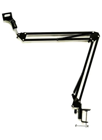 Microphone Metal Suspension Boom Scissor Arm Stand Table Mounting Clamp with Mic Clip