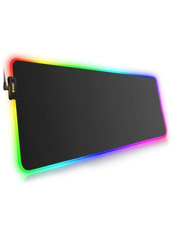 لوحة ماوس ألعاب RGB LED مع وسادة ناعمة بقاعدة مطاطية غير قابلة للانزلاق