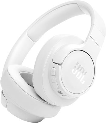 JBL Tune 770NC Adaptive Noise Cancelling Wireless Over-Ear Headphones Pure Bass Sound Smart Ambient Bluetooth 5.3 Le Audio VoiceAware 70H Battery Multi-Point Connect - JBLT770NCWHT - White